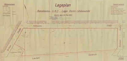 Lageplan für das GBI Lager 75/76 in Berlin Schöneweide 