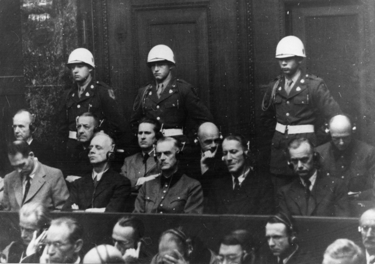Angeklagte im Nürnberger Hauptprozess 1946, National Archives, Washington D.C.