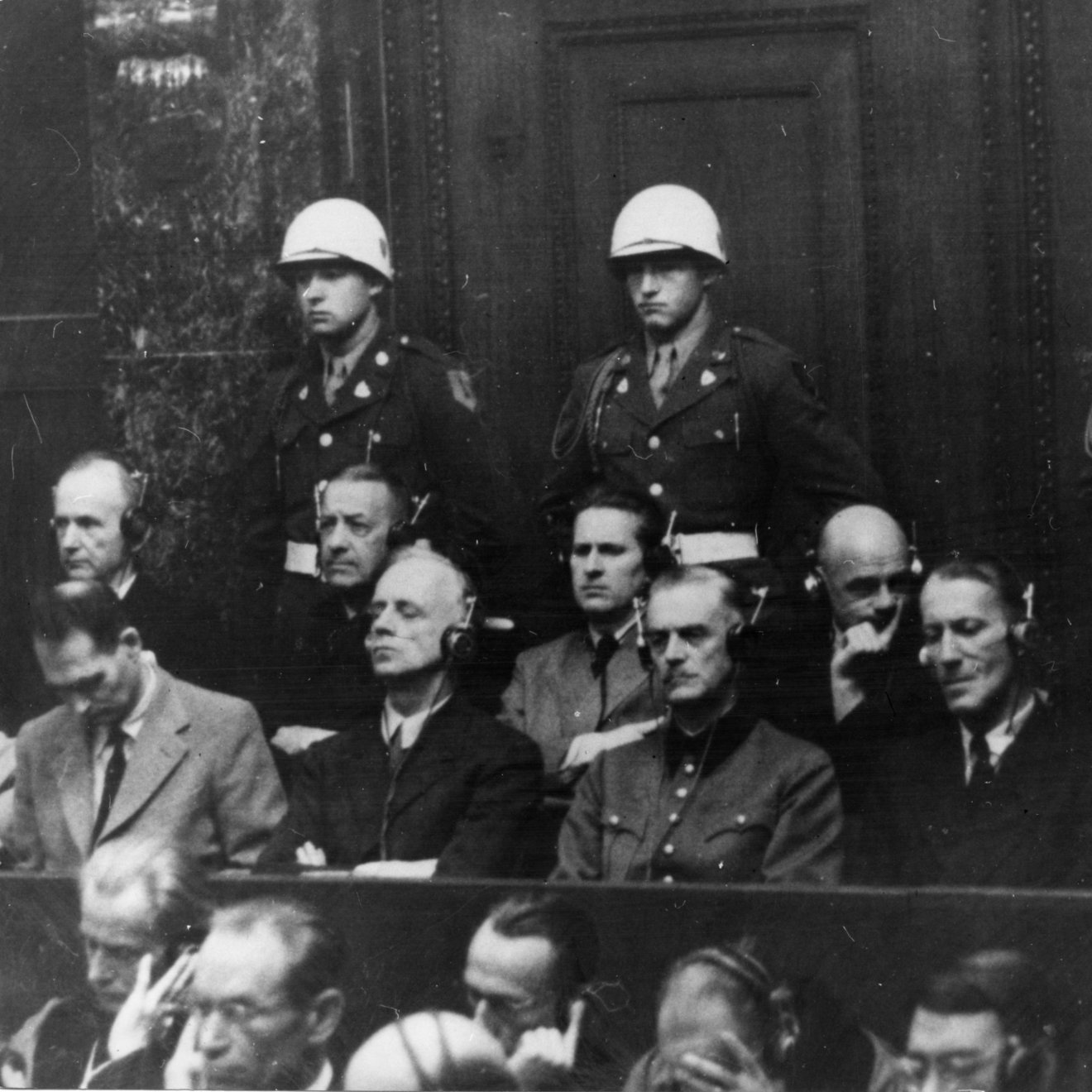 Angeklagte im Nürnberger Hauptprozess 1946, National Archives, Washington D.C.