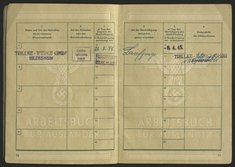 Arbeitsbuch von Jan Skórski, ehem. Zwangsarbeiter bei Trillke, Dokumentationszentrum NS-Zwangsarbeit/Sammlung Berliner Geschichtswerkstatt, dzsw11015