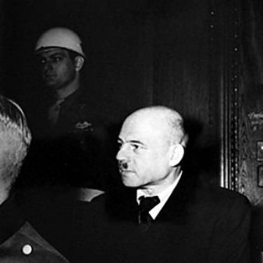 Fritz Sauckel als Angeklagter bei den Nürnberger Prozessen, 1946, USHMM