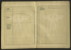 Arbeitsbuch von Jan Skórski, ehem. Zwangsarbeiter bei Trillke, Dokumentationszentrum NS-Zwangsarbeit/Sammlung Berliner Geschichtswerkstatt, dzsw11015