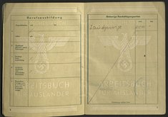 Arbeitsbuch von Jan Skórski, ehem. Zwangsarbeiter bei Trillke, Dokumentationszentrum NS-Zwangsarbeit/Sammlung Berliner Geschichtswerkstatt, dzsw11015