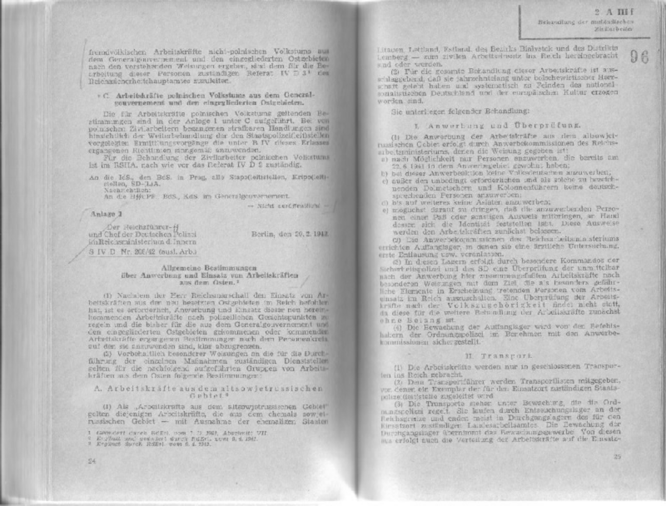 Abbildung aus Allgemeine Erlaß-Sammlung des Chefs der Sicherheitspolizei und des Sicherheitsdienstes, unbekanntes Jahr, Bundesarchiv